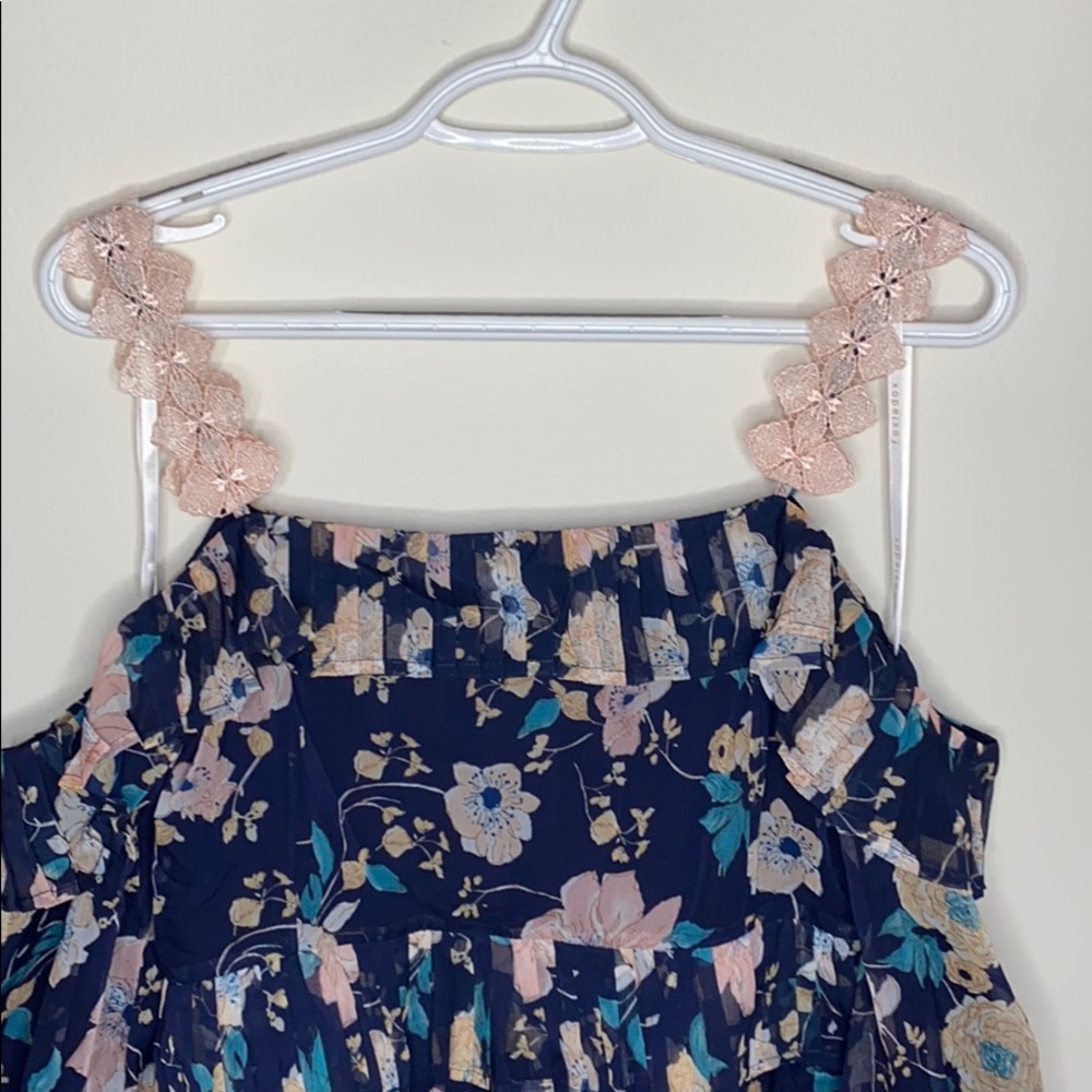 Foxiedox Brylee cold shoulder floral mini dress size L - Picture 10 of 16